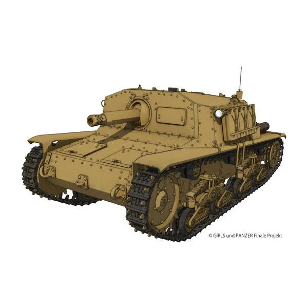 プラッツ 1/56 『ガールズ&パンツァー 最終章』 おてごろ模型戦車道 M41型セモヴェンテ (自走砲) アンツィオ高校 プラモデル GP56-8 【12月予約】