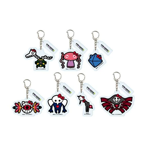 送料無料◆A3 パーツ付きアクリルキーホルダー 「エヴァンゲリオン×サンリオキャラクターズ」 02/コンプリートセット (全7種)(コラボイラスト) (ZT170178)