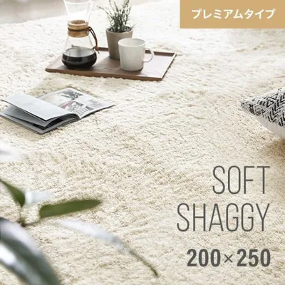 ラグ シャギーラグ 洗える 200×250 プレミアムタイプ マイクロファイバーシャギー 北欧 Z4糸 ラグマット カーペット 冬用 夏用 rug 爆買