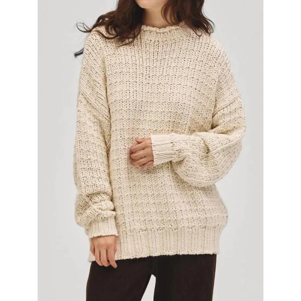 トゥデイフル TODAYFUL 2027springsummer トップス Cotton100% Lowgauge Knit 2月上旬〜下旬予約 コットン100% ローゲージニット 長袖 ミドル丈 12710520