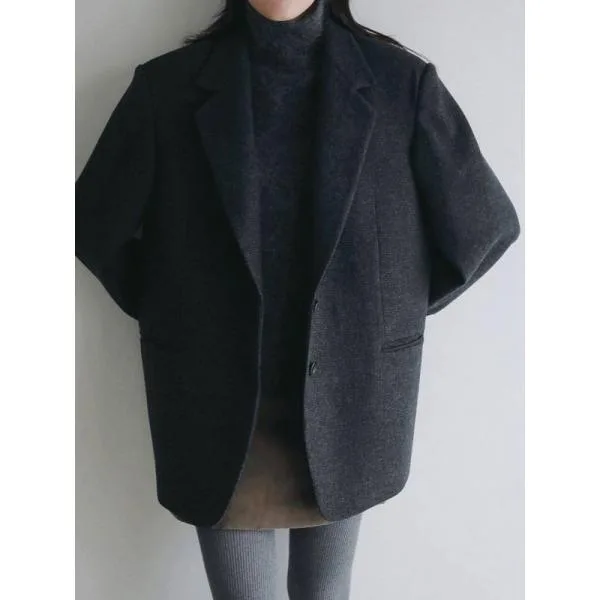 アンヌーク anuke 2026Prefall アウター Herringbone Wool Jacket ヘリンボーンウールジャケット 長袖 ミドル丈 26秋冬 62620104