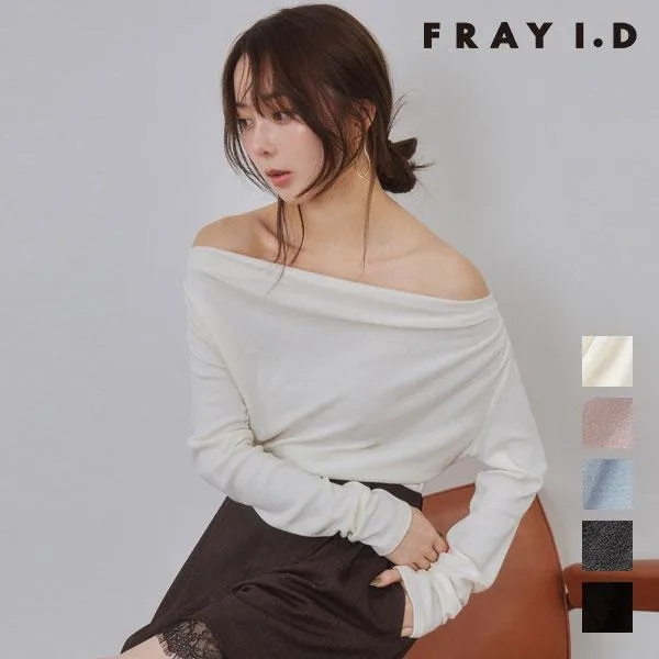 SALE10%OFF フレイアイディー FRAY I.D トップス 26秋冬 ウールブレンドドレープカットソー Tシャツ 長袖 カットソー fwct264082