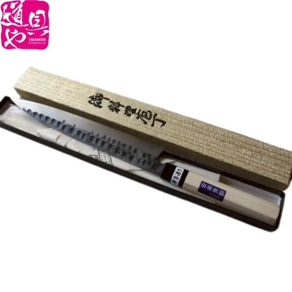 安来鋼青紙二号 黒打槌目 刺身 さしみ用柳刃包丁 240mm