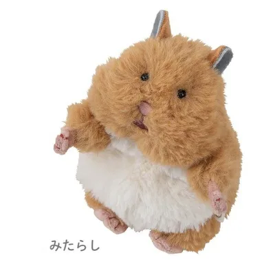 はむにぎり マスコット みたらし りぶはあと 47903-43 ブラウン ハムスター ふわふわ かわいい 癒し リラックス 握る