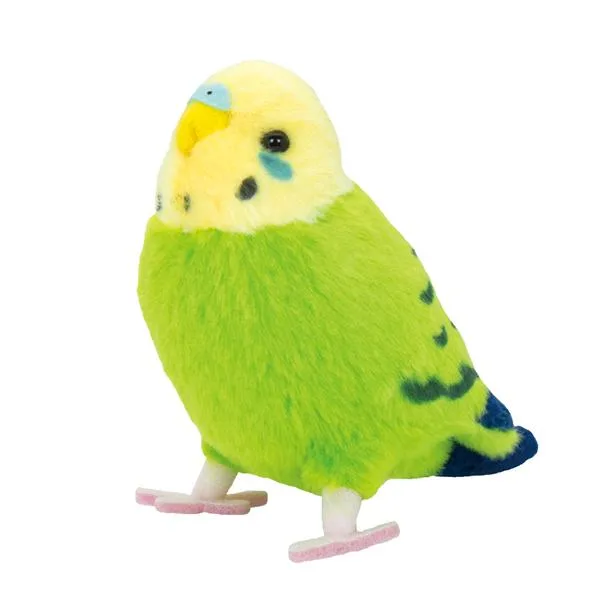 りくのなかまたち ことりのね セキセイインコGR 180091 吉徳 インコ 鳥 小鳥 ぬいぐるみ 人形 マスコット ふわふわ もふもふ もこもこ グリーン