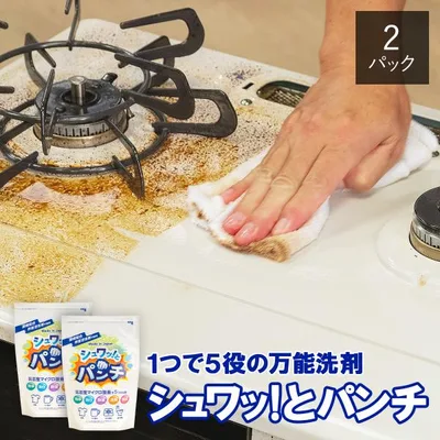 シュワッ!とパンチ 2パック(1kg×2) 洗浄 脱脂 除菌 漂白 消臭 油汚れ ヌメリ 風呂 水回り シュワっとパンチ シュワッとパンチ