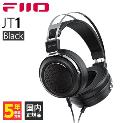FIIO JT1 Black 有線 ヘッドホン 密閉型 オーバーイヤー リケーブル対応 ブラック フィーオ (FIO-JT1-B)