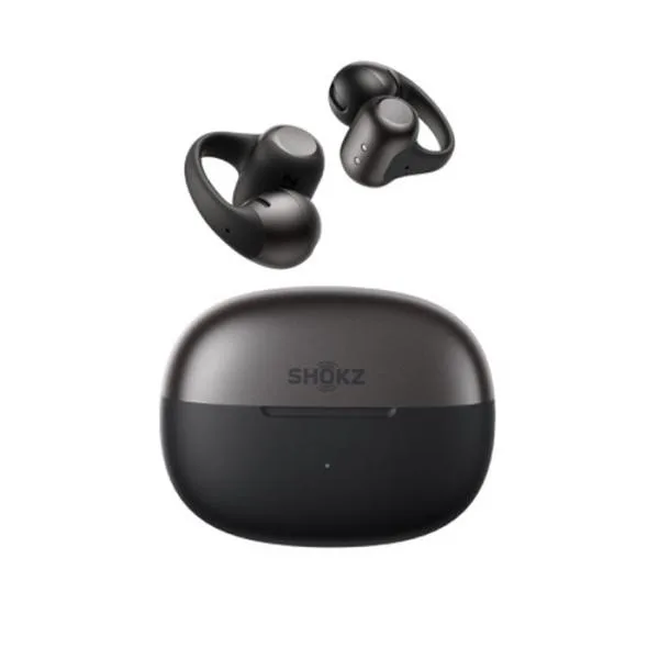 Shokz OpenDots 2 Black【SKZ-EP-000069】ワイヤレスイヤホン イヤーカフ型イヤホン ながら聴き Bluetooth 6.1 IP57 ワイヤレス充電 マルチポイント ショックス