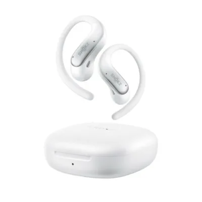 Shokz OpenFit Air 2 White【SKZ-EP-000076】オープンイヤー型 ワイヤレスイヤホン 耳を塞がない Bluetooth 防水・防塵 IP55 マイク搭載 通話 軽量 ショックス