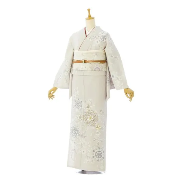 レンタル着物|訪問着|15〜21号|2L|3L|トール|160〜172cm|訪問着フルセット(グレー系)|訪問着・付下げ HAD8629000