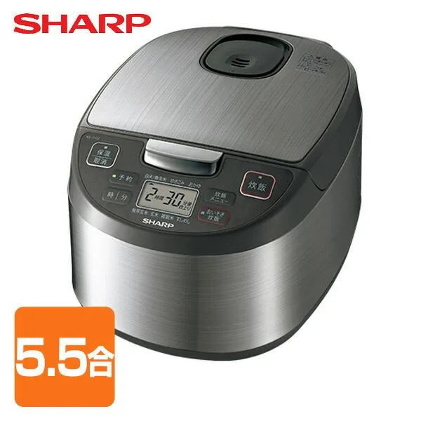炊飯器 5合炊き シャープ 一人暮らし用 5.5合炊き炊飯器 マイコン式炊飯器 KS-S10J(S) 炊飯ジャー ライスクッカー 1人暮らし 炊飯機 新生活