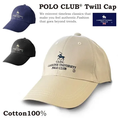人気 POLO CLUB ツイルキャップ ポロクラブ 帽子 メンズ キャップ 綿 深め サイズ メンズ帽子 帽子メンズ レディース キャップメンズ メンズキャップ 綿100 爆買