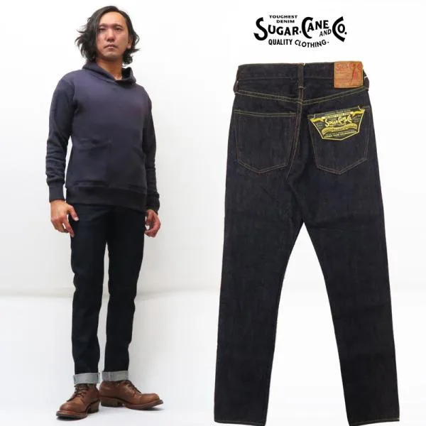 シュガーケーン SUGAR CANE 14.5oz デニム スリムテーパード ジーンズ STANDARD SERIES SC42021A