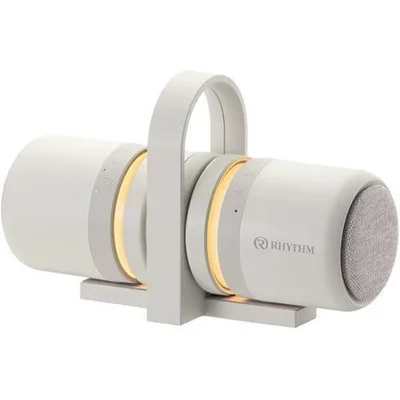 RHYTHM リズム 9YYA30RH08 ライトグレー MAGSPEAKER DUO マグネット付 防水ポータブルステレオスピーカー Bluetooth対応 9YYA30RH08