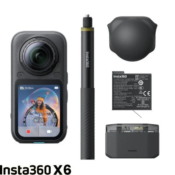 Insta360 Insta360 X6 エッセンシャル ブラック アクションカメラ CINSABXA-X603 国内正規流通品 360度撮影