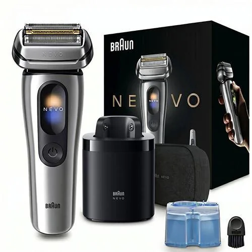 【長期保証付】ブラウン(BRAUN) NEVO11000C シルバー ブラウン 電気シェーバー シルクシェーバー