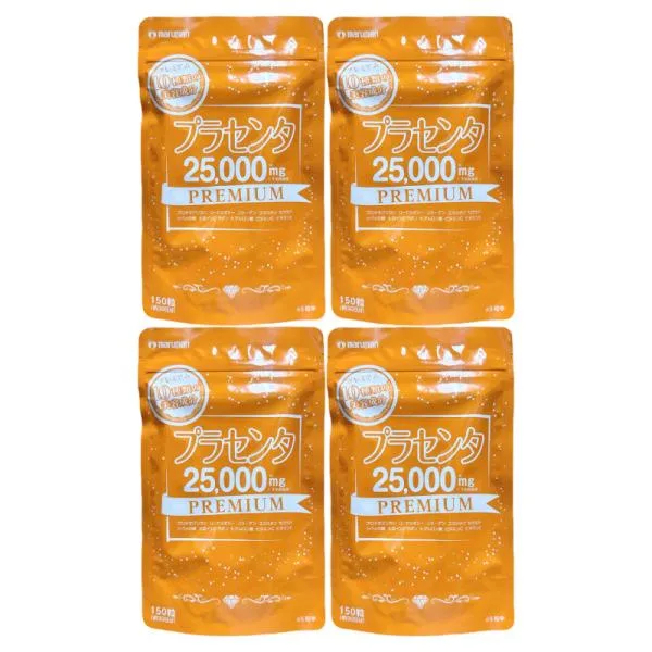 マルマン プラセンタ25000mgプレミアム サプリメント 150粒×4袋セット 120日分 賞味期限2028年6月