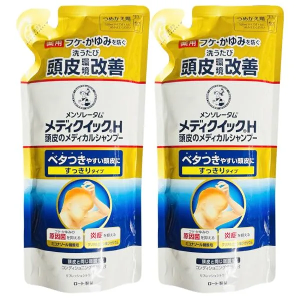 メディクイックH 頭皮のメディカルシャンプー つめかえ用 280ml 2個セット ロート製薬