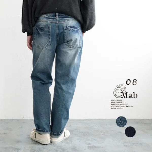 デニム パンツ レディース テーパード ボーイフレンド 08mab ヴィンテージデニム 綿100% 秋冬 26AW0904R,
