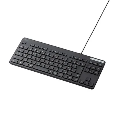エレコム 有線キーボード コンパクトキーボード 有線 メンブレン式 コンパクトサイズ 薄型 ブラック TK-FCM107XBK