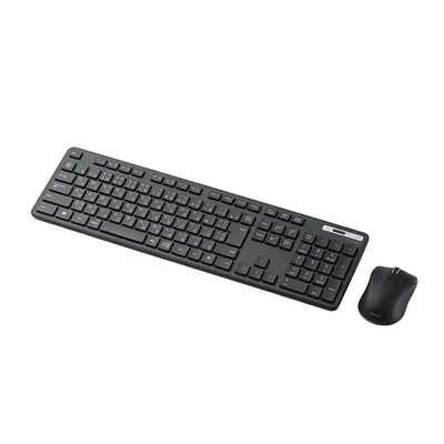 エレコム 無線 薄型 フル キーボード & マウス ワイヤレス メンブレン式 無線キーボード フルサイズ マウス付 ブラック TK-FDM110MBK
