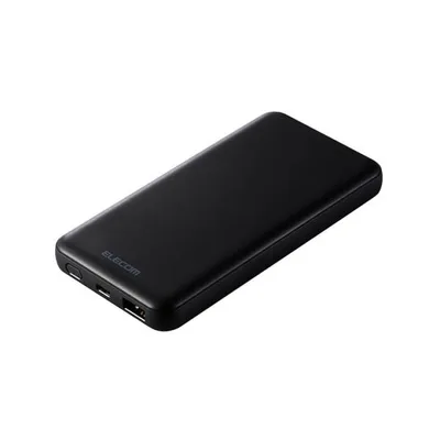 エレコム モバイルバッテリー 10000mAh 大容量 高速充電 急速充電 国内メーカー スマホ 充電器 パワーデリバリー 20W出力 ブラック EC-C03BK
