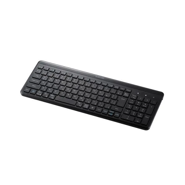 エレコム 無線キーボード 2.4GHz 静音 コンパクト テンキー 付き 無線 キーボード メンブレン方式 ブラック TK-QT30DMBK