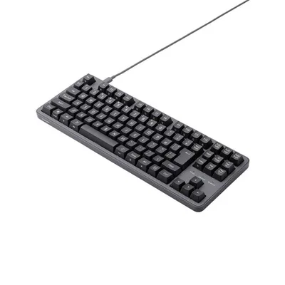 エレコム 赤軸 テンキーレス 有線 メカニカル テンキーレス キーボード メカニカルキーボード Leggero レジェロ USB Type-C着脱式 グレー TK-MC30UKLGY/EC
