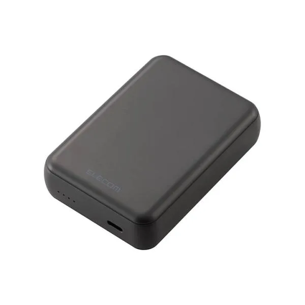 エレコム モバイルバッテリー 超コンパクト 10000mAh 3A USB Type-C×1 15W リチウムイオン電池 Type-C入出力×1 ダークグレー DE-C49-10000DGY 在庫処分