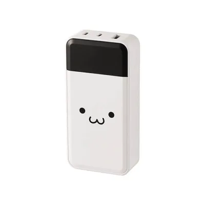 エレコム モバイルバッテリー 10000mAh 30W Type-C入出力×2 USB-A出力×1 残量が見える高出力 リチウムイオン電池 USB しろちゃん DE-C51L-10000WF 在庫処分