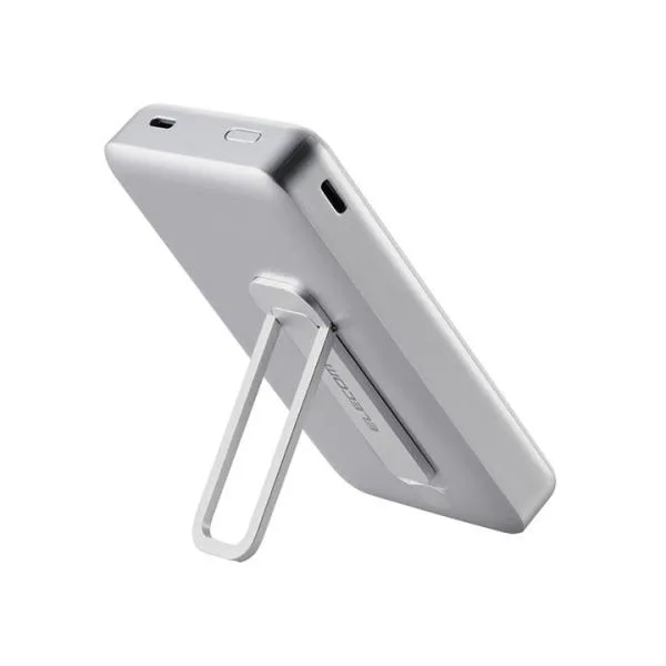 エレコム モバイルバッテリー ワイヤレス 10000mAh 20W スタンド付き リチウムイオン電池 ワイヤレス 充電器 マグネット対応 ホワイト DE-C54-10000WH 在庫処分