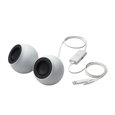 エレコム パソコン用 2.0ch スピーカー Stina 4.4W USB接続 φ3.5 ホワイト SP-P10CUWH 在庫処分