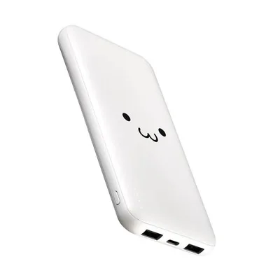 エレコム モバイルバッテリー 5V/3A出力 10000mAh Type-Cx1 USB-Ax2 microBx1 15W リチウムイオン電池 タイプC しろちゃん EC-C37WF