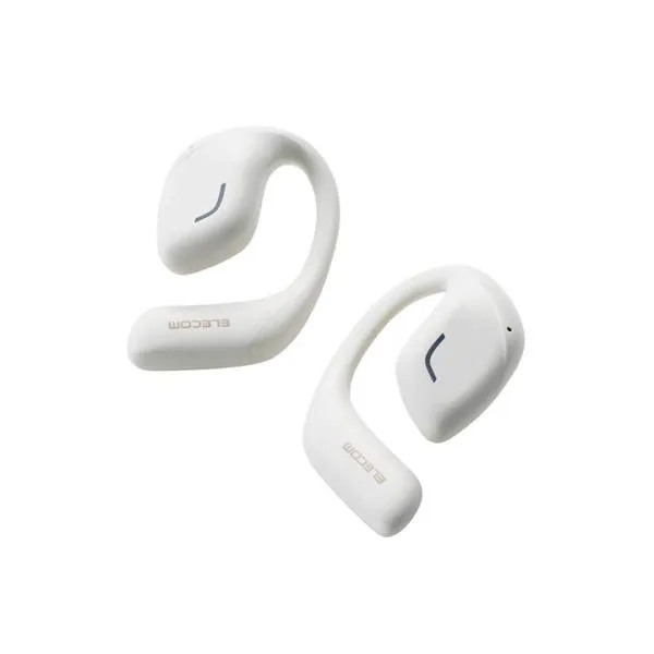 エレコム Bluetooth イヤホン オープンイヤー型 ワイヤレス ヘッドホン Voiceモード搭載 完全ワイヤレス ホワイト LBT-OWS01WH 在庫処分