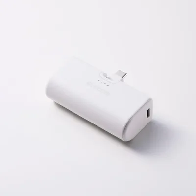 エレコム モバイルバッテリー 折り畳み式直挿し Type-Cプラグ 5000mAh 22.5W リチウムイオン電池 直挿し 180度スイングコネクタ USB-C ホワイト EC-C28LWH