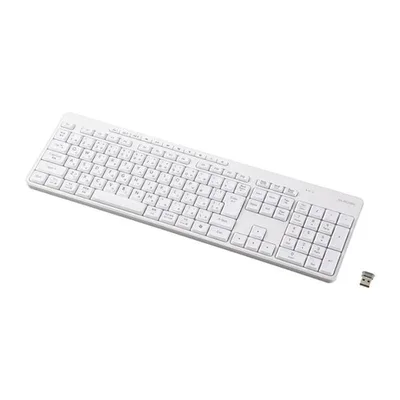 エレコム キーボード USB無線 Bluetooth 静音 フルキーボード メンブレン式 ホワイト ELECOM TK-QT11FMMWH