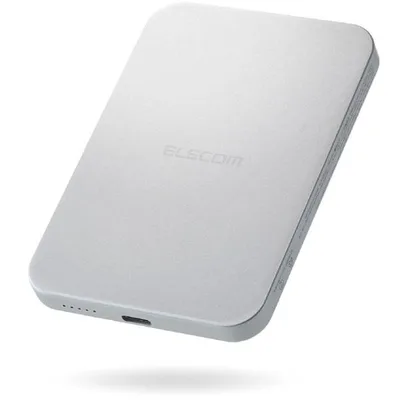 エレコム モバイルバッテリー Slim ワイヤレス リチウムイオン電池 Qi2対応 充電器 5000mAh 20W USB-C シルバー ELECOM EC-C71SV