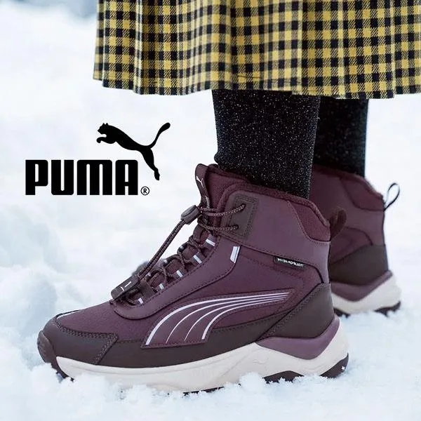 2026秋冬新作 プーマ レディース ハイカット ブーツ PUMA エボルブ 2.0 ブーツ JR スニーカー ウインターブーツ シューズ 靴 スノトレ スノーシューズ 313808