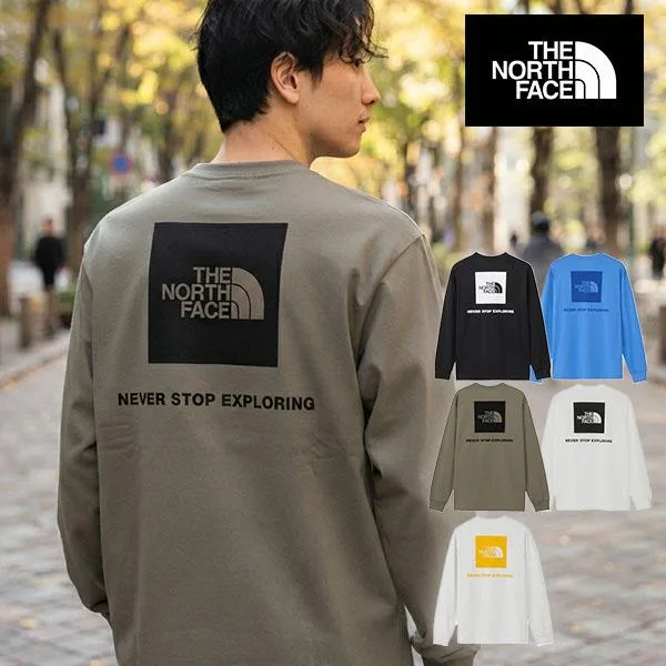 2026秋冬新色 ネコポス発送!ノースフェイス バックプリント Tシャツ メンズ レディース 長袖 THE NORTH FACE バック スクエア ロゴ NT32442