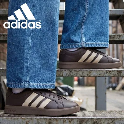 2026秋冬新作 アディダス レディース スニーカー adidas GRAND COURT BASE 3.0 U グランドコート ローカット シューズ 靴 ブラウン 茶色 KK4825