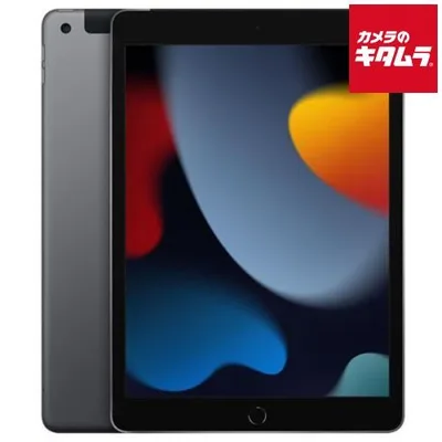 【中古:AA(新品同様)】Apple iPad (第9世代) Wi-Fi+Cellular 64GB スペースグレイ SIMフリー【2WAYスタイラスペン付属】 《納期約1−2週間》