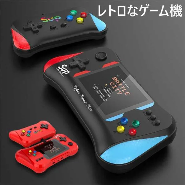 ゲーム機 携帯型ゲーム機 ゲーム機 35インチスクリーン 大画面 本体 2人対戦可能 コントローラー付属 SUPゲーム機 35インチスクリーン 二人プレ500in1 充電式 A
