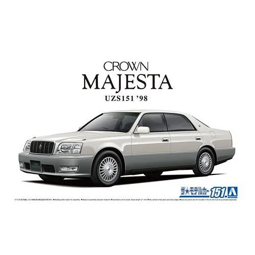 アオシマ トヨタ UZS151 クラウンマジェスタ Cタイプ’98 1/24 【ザ☆モデルカー 151】 (プラモデル)