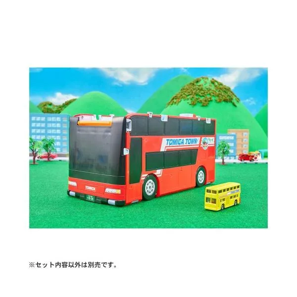 トミカワールド トミカビークルタウン ビッグに変形 2階だてバスロータリー(トミカ付き)おもちゃ こども 子供 男の子 ミニカー 車 くるま 3歳
