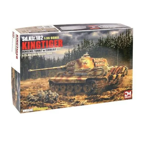 1/35 WW.II ドイツ軍 Sd.Kfz.182 キングタイガー ヘンシェル砲塔 w/ツィンメリットコーティング 第505 重戦車大隊 ロシア 1944 【DRM684....