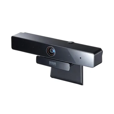 訳あり新品 WEBカメラ 500万画素 高画質 3倍ズーム ワイド 広角レンズ マイク付 Zoom Skype CMS-V51BK サンワサプライ 外装にキズ、汚れあり
