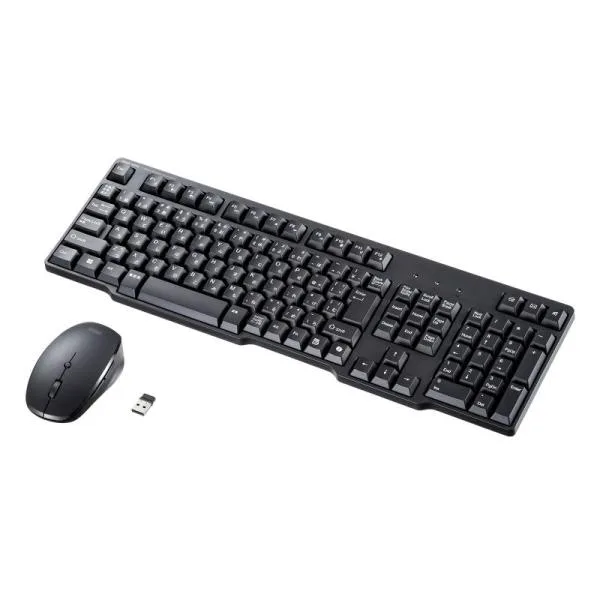 訳あり新品 ワイヤレスキーボード マウスセット テンキー付き USB A レシーバー メンブレン SKB-WL40ASETBK サンワサプライ 外装に傷・汚れあり