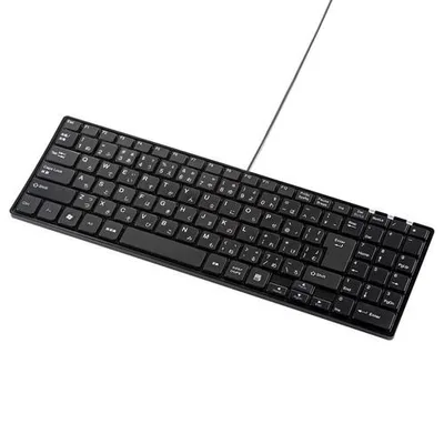 USBスリムキーボード フルキーボード 有線 USB接続 コンパクト テンキー付 パンタグラフ ブラック SKB-SL17BKN サンワサプライ