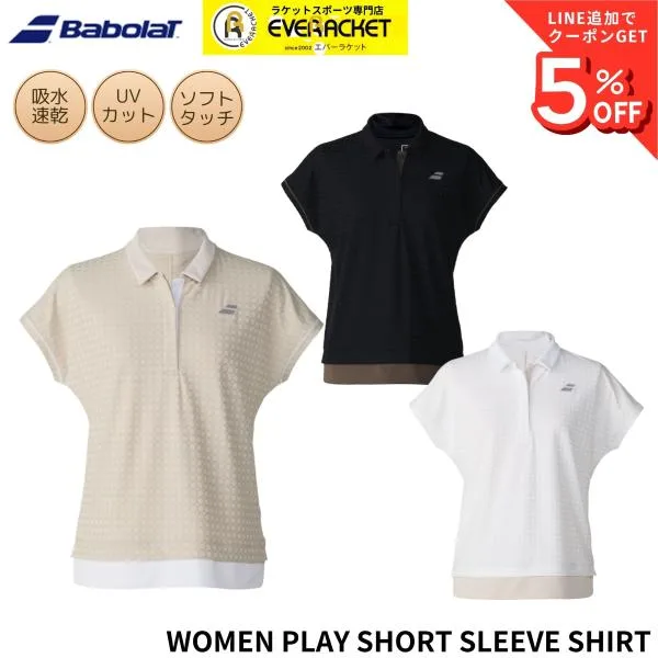 【最短出荷】バボラ BABOLAT ウエア ウェア PLAY SHORT SLEEVE SHIRT Tシャツ BWG6377 バドミントン・テニス 2026FW B-4