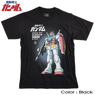 機動戦士ガンダム Tシャツ 半袖 RX-78-2 GUNDAM 地球防衛軍 モビルスーツ ザク シャア グッズ プレゼント メンズ プリント 逆輸入 アニメ OTAKU 父の日